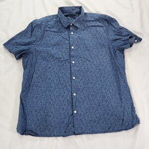 Perry Ellis Shirt Mens XL Short Sleeve Lightweight Cotton Button Up Blue
Lot N